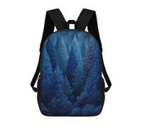 sinyumoney Blue Pine Forest at Night Mochila Escolar Grande Y Ligera, Mochila Informal Para El Campus, Actividades Al Aire Libre, Viajes Y Deportes 17inch