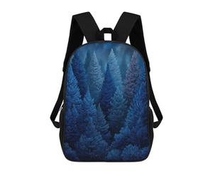 sinyumoney Blue Pine Forest at Night Mochila Escolar Grande Y Ligera, Mochila Informal Para El Campus, Actividades Al Aire Libre, Viajes Y Deportes 17inch