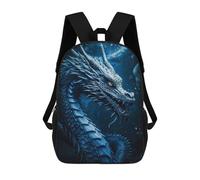 sinyumoney Blue Sapphire Dragon Mochila Escolar Infantil Estampada Para Adultos Y Niños, Mochila De Viaje Para El Día A Día 17inch