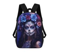 sinyumoney Blue Skies of The Dead Mochilas Escolares Resistentes Al Agua Mochila Escolar De Negocios - Perfecta Para Viajes, Trabajo Y Uso Diario 17inch