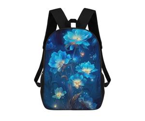sinyumoney Blue Starlight Flower Mochila Escolar/de Trabajo/para Portátil Para Hombres, Mujeres Y Adolescentes 17inch