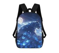 sinyumoney Blue Tiger Under The Moonlight Mochilas Infantiles Escolares Impresas En 3D, Mochilas Para Niños, Mochilas De Viaje Para Niños Y Niñas, Mochilas Escolares Para Niños 17inch