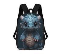 sinyumoney Blue Tiny Dragon Mochila Escolar Mochila Para Niñas Y Niños Mochilas De Gran Capacidad Mochilas Ligeras Para Niños Y Estudiantes 17inch