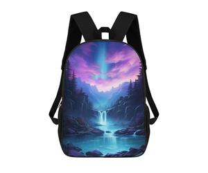 sinyumoney Blue Waterfalls And Sky Mochila Escolar Secundaria Informal Para Viajes - Perfecta Para Viajes, Trabajo Y Uso Diario 17inch
