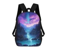 sinyumoney Blue Waterfalls And Sky Mochilas Escolares Para Niños Y Niñas, Mochilas Deportivas Informales Para Primaria, Mochilas De Gran Capacidad Para Libros 17inch