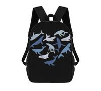 sinyumoney Blue Whale Heart Whale Sea Mochilas Infantiles Impresas En 3D, Mochilas De Moda Informales, Mochilas De Viaje Bonitas, Mochilas Informales Para Exteriores Para Niños Y Niñas 17inch