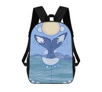 sinyumoney Blue Whale Mochila Infantil Para Niñas, Mochila Escolar 3D, Mochila Para Niños Pequeños, Mochila Informal De Día, Mochila Escolar De Moda 17inch