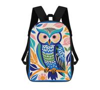 sinyumoney Blue Wild Cute Owl Mochila Escolar Grande Resistente Al Agua Para Portátil Para Niños/niñas/adolescentes 17inch