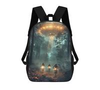 sinyumoney BMX Forest Alien Chase Mochila Infantil Para Niñas Y Niños, Mochila De Día, Escuela Primaria, Perfecta Para La Vuelta Al Cole O Educación Física, Regalos Y Viajes 17inch