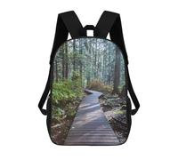 sinyumoney Boardwalk in The Forest Mochila Escolar Infantil De Moda Informal 17inch Mochila Escolar Impresa En 3D Para Niño Mochila Escolar Grande