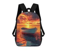 sinyumoney Boat Reflections at Sunset Mochila Escolar Impresa En 3D 17inch Mochilas De Moda Para Niños, Mochilas Escolares Para Niños De Primaria Y Secundaria