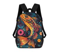 sinyumoney Bold And Colorful Trout Art Mochila Escolar Infantil Impresa En 3D Para Niños, Mochila De Viaje De Alta Capacidad, Bolsas Para Libros, Mochila Escolar Infantil 17inch