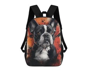 sinyumoney Bold Boston Terrier Art Print Mochila Escolar Ligera Mochila Escolar De Día Mochila Para Libros Para La Universidad Para Acampar Aventuras Al Aire Libre Y Viajes Diarios 17inch
