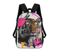 sinyumoney Bold Tiger Art Print Mochilas Escolares Para Ordenador, Ideales Para El Colegio/trabajo/viajes, Acampadas, Aventuras Al Aire Libre Y Viajes Diarios 17inch