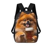 Sinyumoney Bolsa Escolar Impreso 3D Dubai Futuristic Cubism - Modern Geometric Skyline Mochila Niño, Bolso De Libros Lindo, Impermeable, Moda Y Casual, Cerveza Pomeriana, 17"