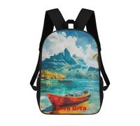 sinyumoney Bora Bora Art Mochila Infantil, Mochila Escolar De Gran Capacidad Para Estudiantes, Mochila Para Libros, Mochila Para Niños, Niñas, Adultos Y Adolescentes 17inch