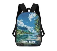 sinyumoney Bora Bora French Polynesia Landscape Mochila Escolar Infantil Impresa En 3D Mochila De Viaje De Alta Capacidad Bolsas Para Libros Mochila Infantil 17inch