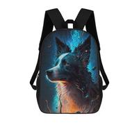 sinyumoney Border Collie Dog Mochila Escolar Infantil Impresa En 3D Para Niños, Mochilas De Viaje, Bolsas Para Libros, Mochila Escolar Infantil 17inch
