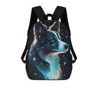 sinyumoney Border Collie Dog Mochila Escolar Para Niñas Mochila Impermeable Mochila Informal De Día Mochila Ligera Para Niño Y Niña Mochila Escolar 17inch