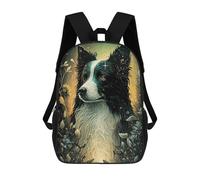 sinyumoney Border Collie Dog Mochila Infantil, Mochila Escolar De Gran Capacidad Para Estudiantes, Mochila Para Libros, Mochila Para Niños, Niñas, Adultos Y Adolescentes 17inch