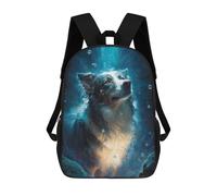 sinyumoney Border Collie Dog Mochilas Escolares Impresas En 3D, Mochila Escolar Informal Para Niños, Mochila Escolar De Moda Para Estudiantes De Secundaria 17inch