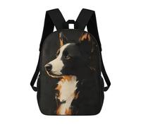 sinyumoney Border Collie Dog Portrait Mochila Escolar Infantil Impresa En 3D Para Niños, Mochilas De Viaje De Alta Capacidad, Bolsas Para Libros, Mochila Escolar Infantil 17inch