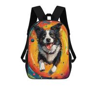 sinyumoney Border Collie in Space Mochilas Para Niños, Mochilas Escolares Personalizadas En 3D Para Niños Y Niñas, Mochilas Escolares Grandes, Mochilas Informales Para El Día A Día 17inch
