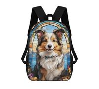 sinyumoney Border Collie Mochila Escolar Infantil Impresa En 3D, Mochila Informal De Moda Para Niños, Mochila De Viaje De Alta Capacidad Para Libros Para Niños 17inch