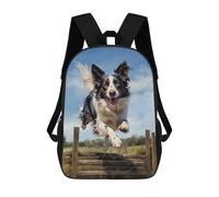 sinyumoney Border Collie Mochila Escolar Para Institutos Y Colegios Informales Para Acampar, Aventuras Al Aire Libre Y Viajes Diarios 17inch