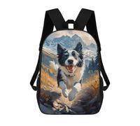 sinyumoney Border Collie Mountain Run Mochilas Para Niños 17inch Mochila Escolar Mochila Escolar Impresa En 3D Para Niños De Primaria Y Secundaria