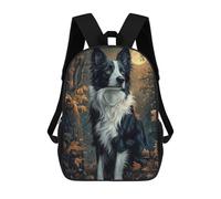 sinyumoney Border Collie Under Moonlight Mochila Escolar Infantil Impresa En 3D Para Niños, Mochilas De Viaje, Bolsas Para Libros, Mochila Escolar Infantil 17inch