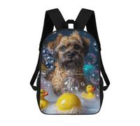 sinyumoney Border Terrier Dog Mochila Escolar Para Niños De 17 Pulgadas, Mochila Informal De Viaje Para Niños Y Niñas, Mochila De Gran Capacidad Para El Día A Día 17inch