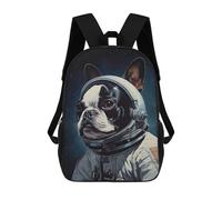 sinyumoney Boston Terrier Astronaut Mochila Impermeable Para Ordenador Portátil Para Acampada, Aventuras Al Aire Libre Y Viajes Diarios 17inch