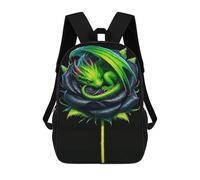 sinyumoney Botanical Dragon Mochilas Escolares Para Niños, Bolsa De Escuela Impresa En 3D Para Niños, Estudiantes De Primaria Y Colegio, La flor de dragones, 17"