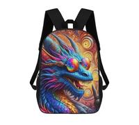 sinyumoney Botanical Dragon Mochilas Escolares Para Niños, Bolsa De Escuela Impresa En 3D Para Niños, Estudiantes De Primaria Y Colegio, Dragones Specatacle, 17"