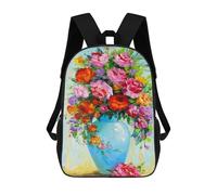 sinyumoney Bouquet of Roses in A Vase Mochila Escolar Impresa En 3D Para Niños 17inch Mochilas Para Niños Y Niñas, Mochilas Escolares Para Niños, Mochilas De Viaje