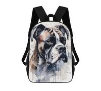 sinyumoney Boxer Dog Inked Elegance Mochila Escolar Infantil Estampada Para Adultos Y Niños, Mochila De Viaje Para El Día A Día 17inch