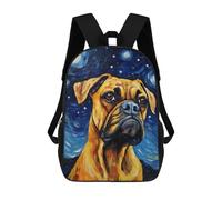 sinyumoney Boxer Dog Starry Night Mochilas Para Niños Mochilas Escolares Mochila Escolar Para Niños Impresa En 3D Mochilas De Viaje De Moda Para Niños De Primaria Y Secundaria 17inch