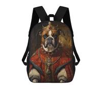 sinyumoney Boxer Dog The King Mochila Escolar Grande Resistente Al Agua Para Portátil Para La Escuela/trabajo/viajes 17inch