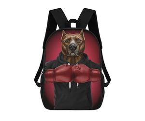 sinyumoney Boxer Pit Bull Terrier Mochila Escolar Infantil Impresa En 3D Para Niños, Mochilas De Viaje De Alta Capacidad, Bolsas Para Libros, Mochila Escolar Infantil 17inch