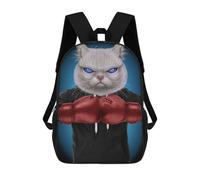 sinyumoney Boxer White Cat Mochila Escolar Mochilas Escolares Para Niñas Y Niños Mochila Con Bolsillo Mochila Escolar De Moda Mochila Infantil 17inch