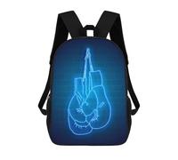 sinyumoney Boxing Gloves Neon Mochila Escolar, Mochila De Viaje Para La Universidad, Mochilas Para Acampar, Aventuras Al Aire Libre Y Viajes Diarios 17inch