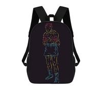 sinyumoney Boxing Line Pop Art Mochilas Para Niños Mochila Escolar De Moda Mochila Escolar Impresa En 3D Para Niños Estudiantes De Primaria Y Secundaria 17inch