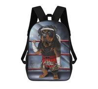 sinyumoney Boxing Rottweiler Art Print Mochilas Mochilas Infantiles Mochila Escolar Mochila Escolar Infantil Impresa En 3D Mochilas De Viaje De Moda Para Niños De Primaria Y Secundaria 17inch