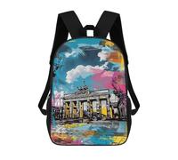 sinyumoney Brandenburg Gate Art Print Mochila Escolar Ligera Mochila Escolar De Día Mochila Para Libros Para La Universidad Para Acampar Aventuras Al Aire Libre Y Viajes Diarios 17inch