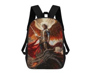 sinyumoney Breaker of Chains, Binder of Demons Archangel Michael Mochila Escolar, Mochila De Viaje Para La Universidad, Mochilas Para Hombres, Mujeres Y Adolescentes 17inch