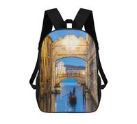 sinyumoney Bridge of Sighs Venice Mochila Escolar Impermeable Para Ordenador, Ideal Para El Campus, Actividades Al Aire Libre, Viajes Y Deportes 17inch