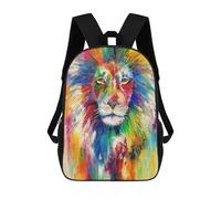 sinyumoney Bright Lion Mochila Escolar De Moda, Mochila De Papelería Impermeable, Mochilas Informales Para Adolescentes, Niños, Mujeres Y Hombres 17inch