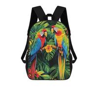 sinyumoney Bright Macaws in Tropical Paradise Mochila Escolar Para Secundaria, Mochila Informal Para Niñas Y Adolescentes 17inch