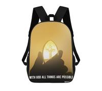 sinyumoney Bright Stone Christ Quote Mochila Infantil Con Impresión 3D, Mochila Escolar Para Niños, Mochila Informal Divertida Para Niños Y Adolescentes 17inch